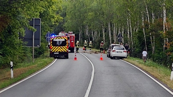 Freiwillige Feuerwehr Döllstädt an einer Unfallstelle