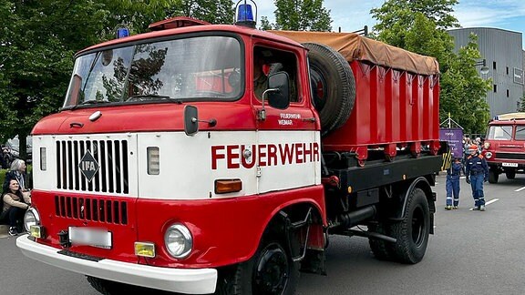 Festumzug Gothardusfest 2024: Historischer Feuerwehrwagen