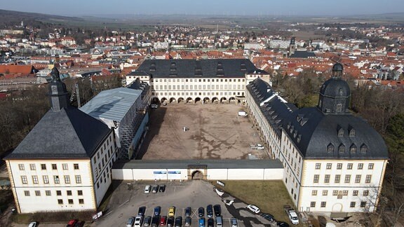 Luftbild Schloss Friedenstein in Gotha