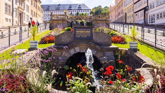 Die Wasserkunst in Gotha vor Schloss Friedenstein