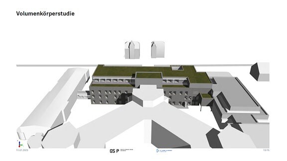 Entwurf für den Neubau im Eisenacher Klinikum