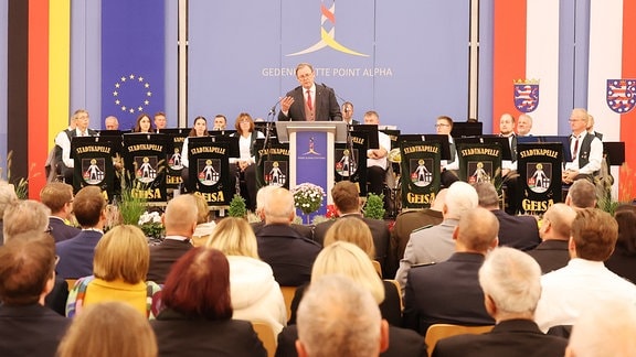 Bodo Ramelow spricht beim Festakt vor dem Tag der Deutschen Einheit