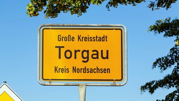 Ortseingangsschild von Torgau