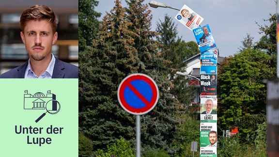 Wahlplakate und das Portrait von Torben Lehning