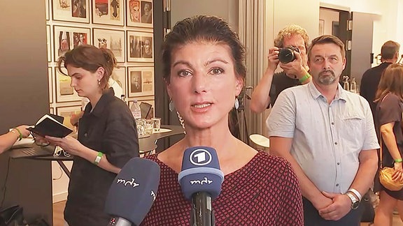 Sarah Wagenknecht im Gespräch