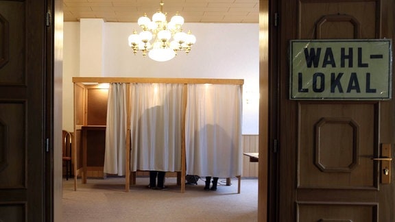 Wahllokal in Stößen