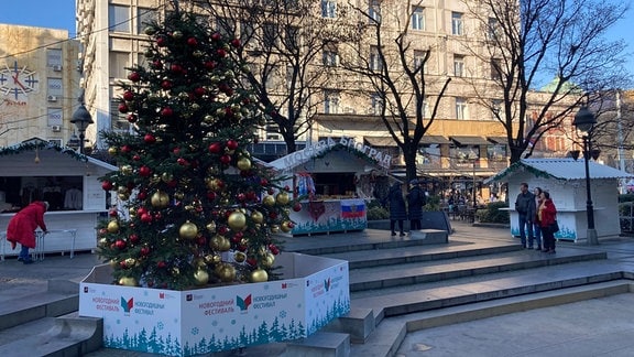 Russicher Weihnachtsmarkt Belgrad