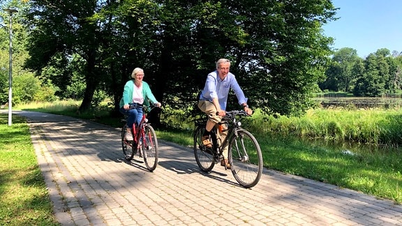 Christine und Dietrich von Blanckenburg machen Fahrradurlaub in Bialowieza