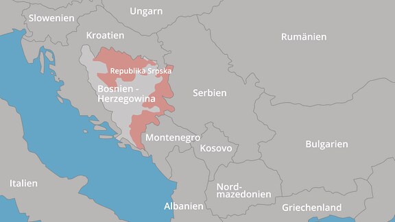 Karte des Balkan