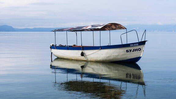 Boot auf dem Ohrid-See