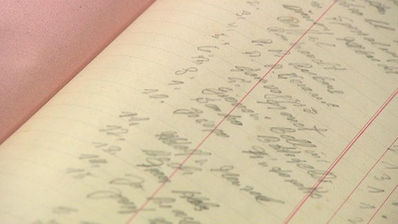 Tagebuchseite mit handschriftlichen Aufzeichnungen