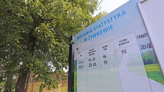 Eine Tafel im Dorf Zywkowo in Ostpolen