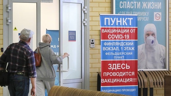 Impfstation in Sankt Petersburg