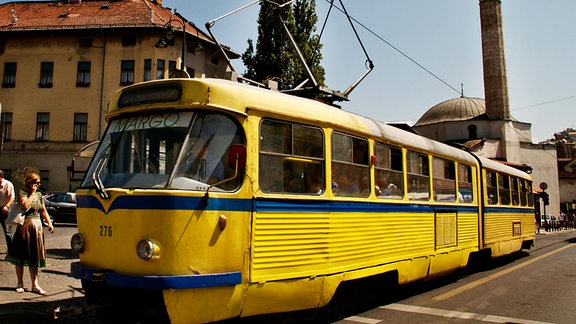 Alte Tatra-Straßenbahn in Sarajevo (2012)