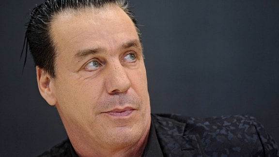Sänger Till Lindemann ( Rammstein ) auf der Frankfurter Buchmesse. 