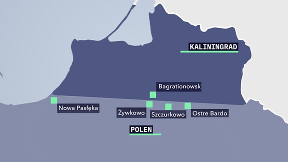 Karte Grenzregion Polen Kaliningrad