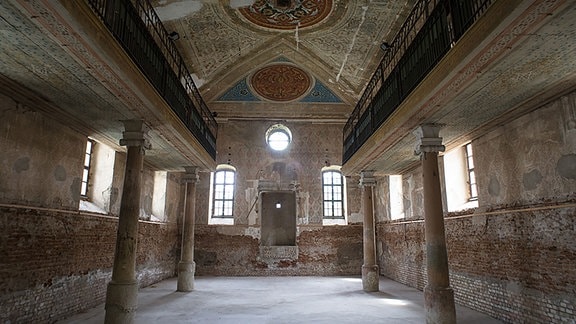 Renovierungsbedürftige Synagoge in der ungarischen Stadt Mátészalka