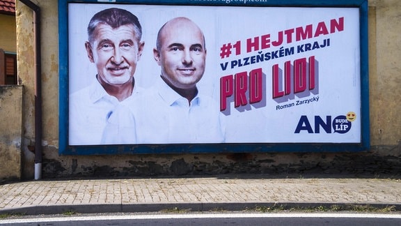 Wahlplakat in Tschechien