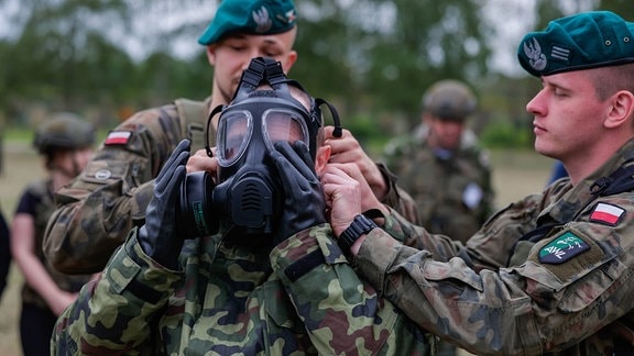 Übung an der Militäruniversität der Landstreitkräfte in Wrocław