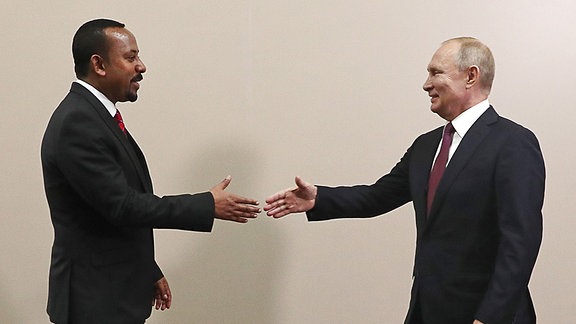 Abiy Ahmed und Wladimir Putin