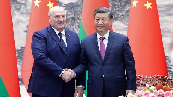 Alexander Lukaschenko und Xi Jinping