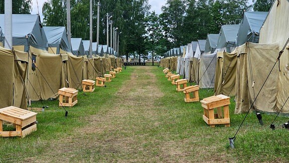 Zeltlager der Wagner-Truppe in Belarus