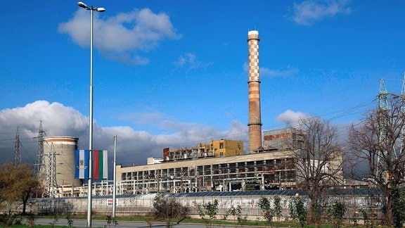 Kohlekraftwerk in der Stadt Plovdiv.