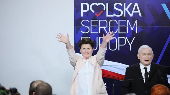 Beata Szydlo und Jaroslaw Kaczynski