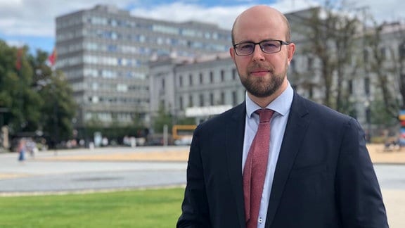 Jakob Wöllenstein ist Leiter des Auslandsbüros Belarus der Konrad-Adenauer-Stiftung. Seinen Arbeitslatz hat er allerdings im Nachbarland Litauen.