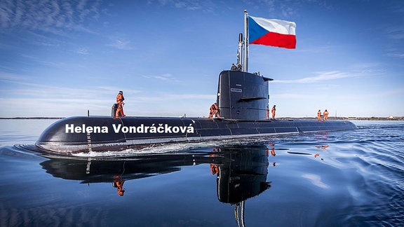 Das tschechische U-Boot "Helena Vondráčková" in den angeblichen tschechischen Territorialgewässern. Seit Tagen reißen tschechische und polnische Internetuser Witze über eine angebliche Annexion der russischen Exklave Kaliningrad durch Tschechien nach einem Referendum mit 102 Prozent Zustjimmung.