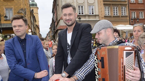  Casting für die TV-Show MAM TALENT auf dem Schlossplatz in der Warschauer Altstadt.
