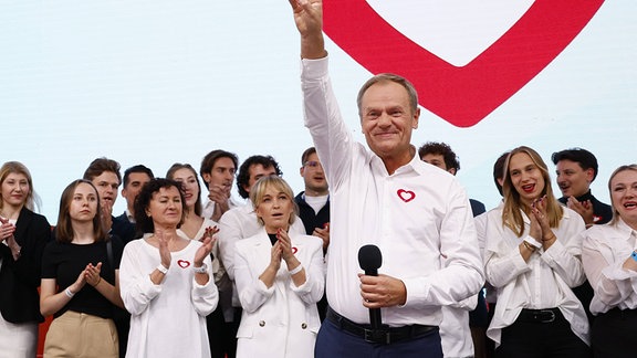 Polen: Wahlabend der Bürgerkoalition, Donald Tusk