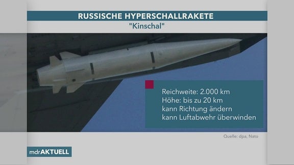 Video | MDR AKTUELL: Eine russische Kinschal-Raketen könnte durch polnischen Luftraum geflogen sein.
