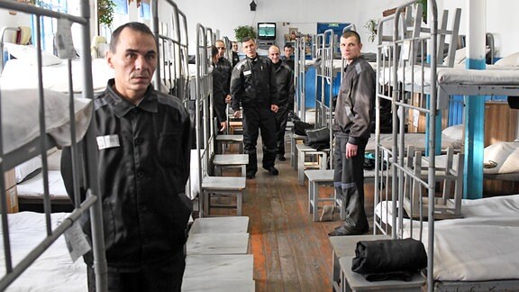 Gefangene in einem Schlafsaal der Hochsicherheitsgefängniskolonie Nr. 2 im Dorf Shara-Gorokhon, 2018