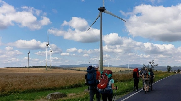 Windpark Kryśofovy Hamry im böhmischen Erzgebirge / Tschechien