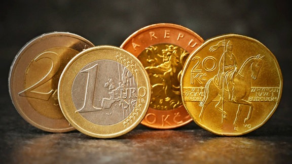 Euro und Tschechische Kronen