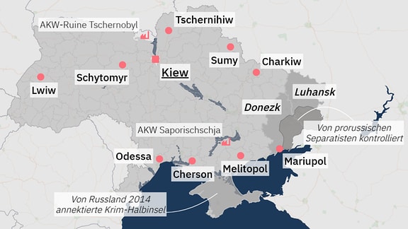 Übersichtskarte Ukraine