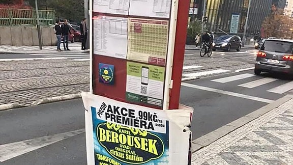 Werbebanner oder –poster in Prag