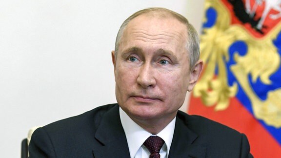 Russlands Präsident Wladimir Putin, Portätaufnahme.