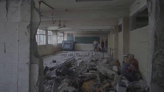 Zerstörte Schule im Gazastreifen