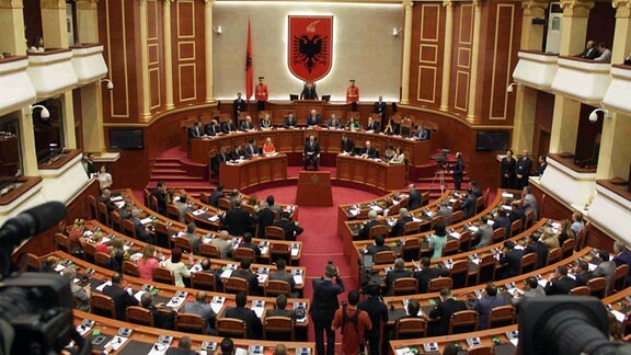Albanisches Parlamentsgebäude, Innenansicht