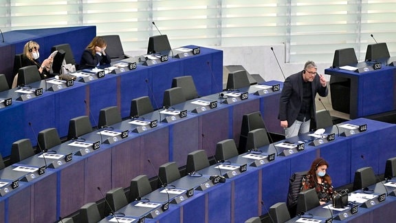 Debatte im Plenarsaal des Europäischen Parlaments