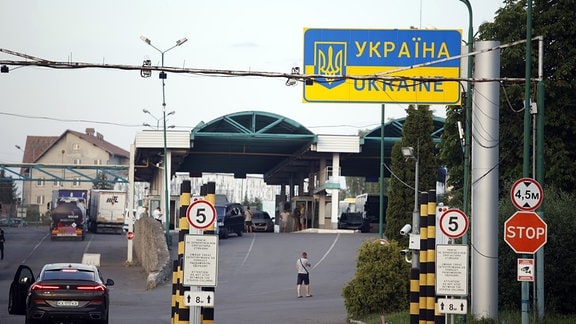 Ein Blick auf die Grenzübergangsstelle Medyka zur Ukraine.