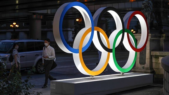 Olympische Ringe in  Tokio
