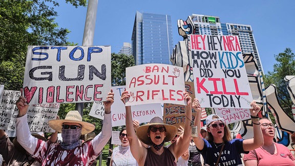 Demonstration gegen Waffengewalt und die NRA in Houston