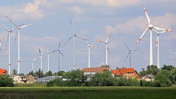 Windkraftanlagen eines Windparks