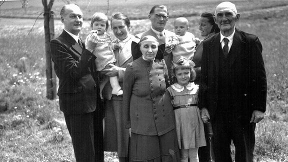 Georg Rentschs Familie in Crostwitz.