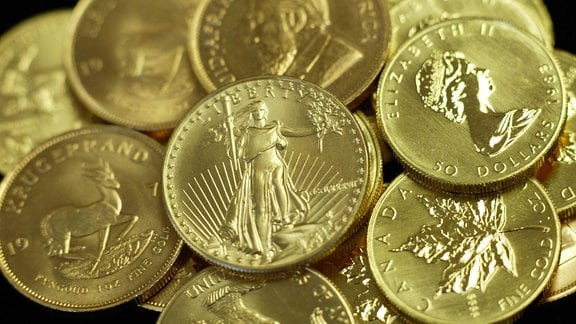 Verschiedene Goldmünzen, 2008