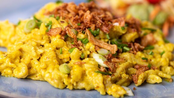 Käsespätzle auf einem Teller