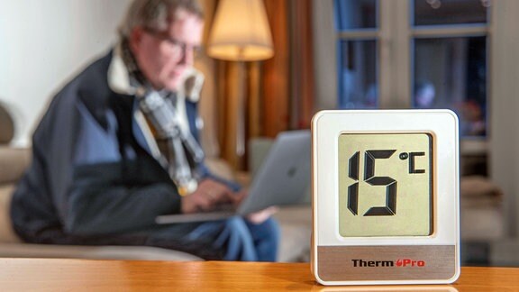Symbolfoto: Raumtemperatur nur 15 Grad